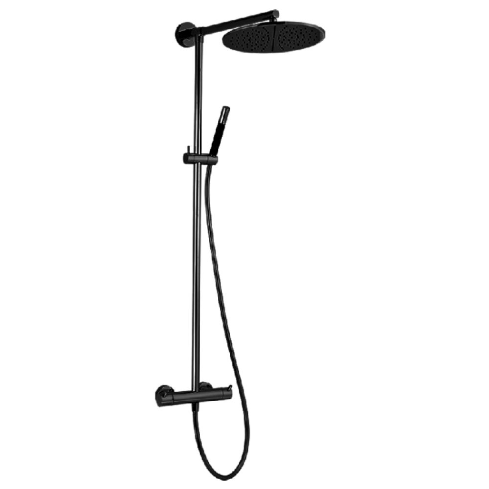 Душевая стойка, Cisal, Less New, цвет-Matt Black