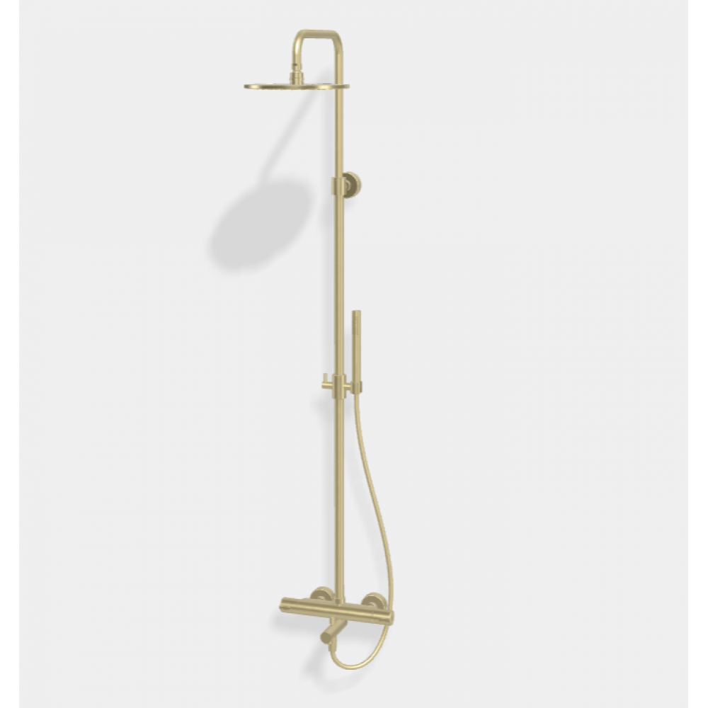 Душевая стойка, Fima Carlo Frattini, Shower column, цвет-шампань брашированная (Brushed Champagne)