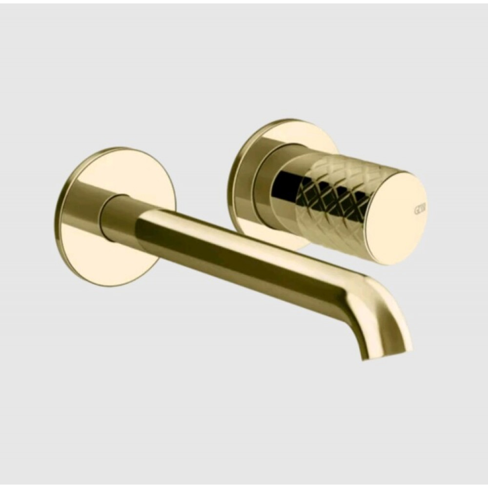 Смеситель для раковины, Gessi, Habito Intreccio, цвет-Brass PVD