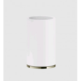 Стакан, Gessi, Inciso, шгв 75*75*127, цвет-белый/Nickel PVD