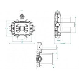 Внутрення часть, THG, для смесителя термостатического