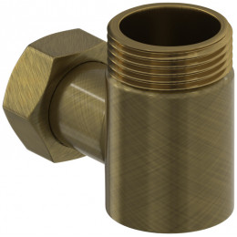 Уголок, Сунержа, переходной, присоединительный размер-НР G 1" / НГ G 3/4", цвет-бронза состаренная