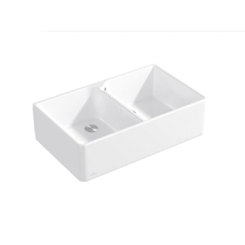 Мойка, Villeroy&Boch, Kitchen, шгв 900*550*220, CeramicPlus, цвет-альпийский белый