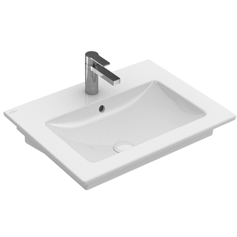Раковина, Villeroy&Boch, Venticello, шг 650*500, CeramicPlus, цвет-альпийский белый