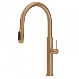 Смеситель для кухни, Gessi, Flessa, цвет-Warm Bronze Brushed PVD