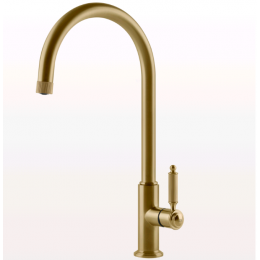 Смеситель для кухни, Gessi, VENTI20, цвет-золото брашированное (Brushed Gold)
