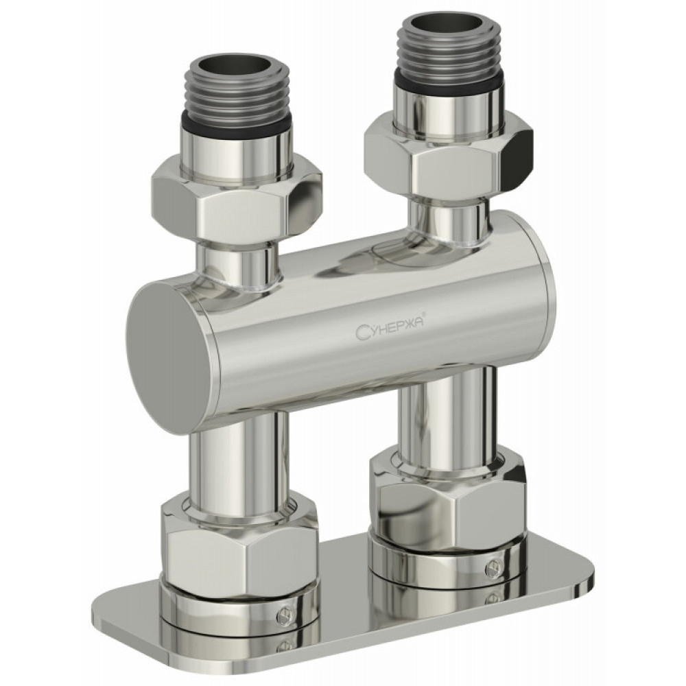 Модуль, Сунержа, прямой EU50, для водяных полотенцесушителей, цвет-сталь (без покрытия)