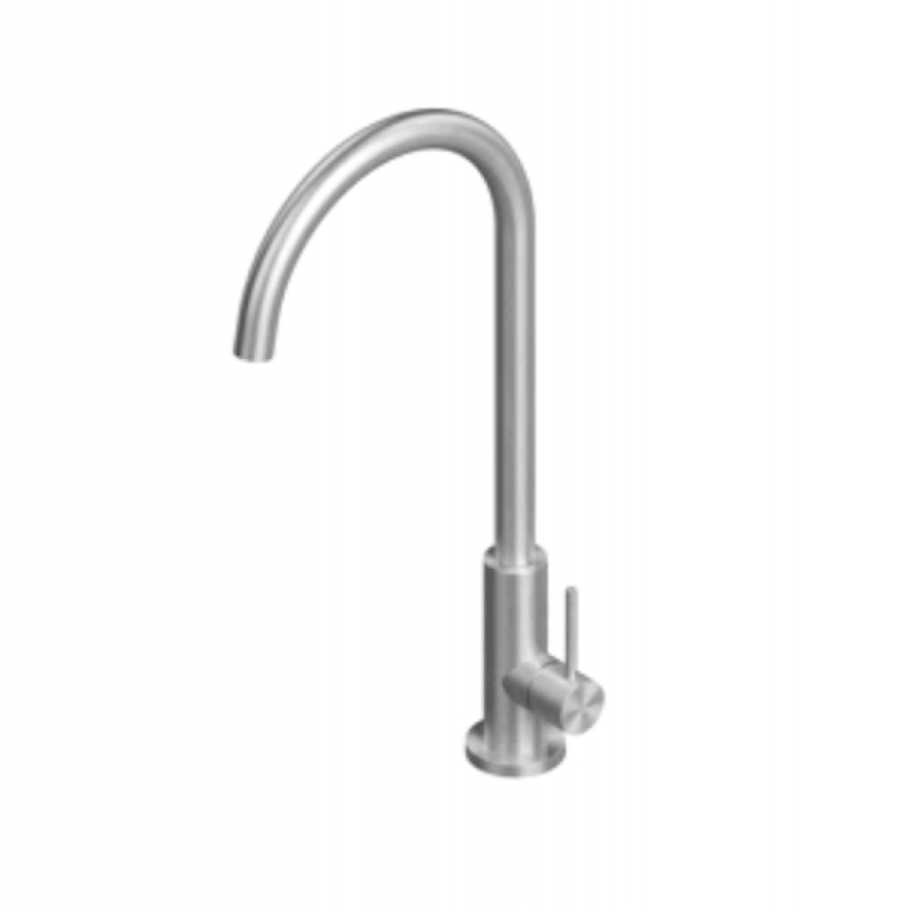 Смеситель для кухни, Quadro design, Kitchen Inox, цвет-сталь брашированная