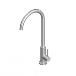 Смеситель для кухни, Quadro design, Kitchen Inox, цвет-сталь брашированная