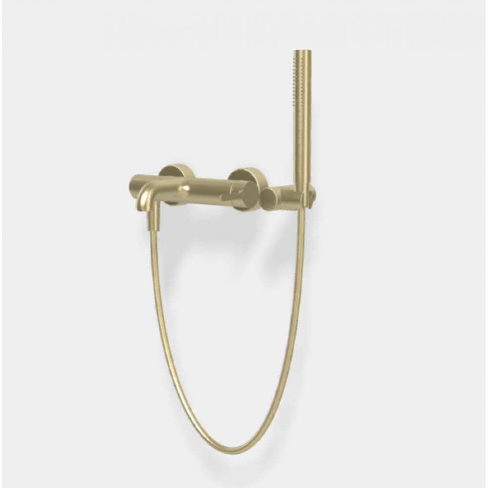 Смеситель для ванны и душа, Fima Carlo Frattini, Snap, цвет-брашированный шампань