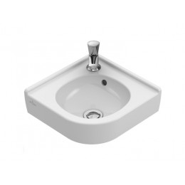 Раковина, Villeroy&Boch, O'Novo, шгв 320*320*85, отверстия для смесителя-1, CeramicPlus, цвет-альпийский белый