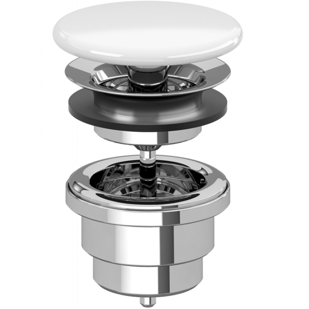 Донный клапан, Villeroy&Boch, для раковин, Stone White