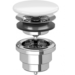 Донный клапан, Villeroy&Boch, для раковин, Stone White