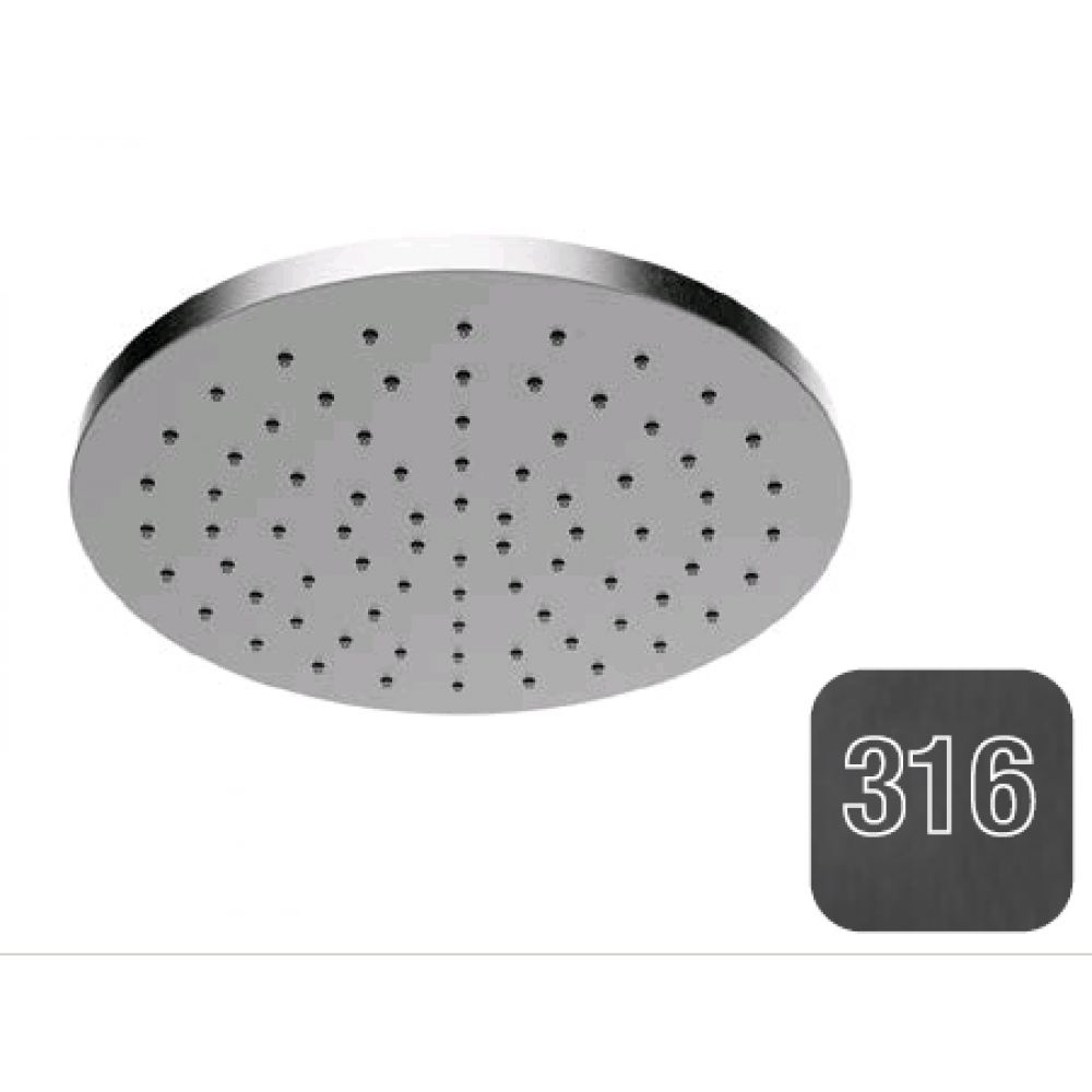 Верхний душ, Almar, 316 Stalnless Steel, 300*300, цвет-Absolute Black Brushed PVD (Товар заказной, возврату не подлежит)