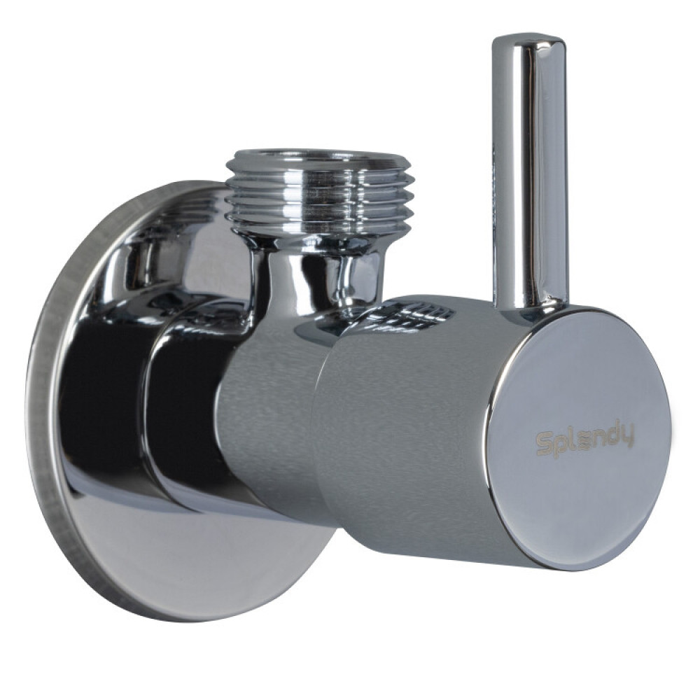 Вентиль, Splendy, запорный угловой, 1/2", цвет-хром