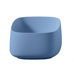 Раковина, Artceram, Cognac Quadro, шгв 430*430*225, отверстия для смесителя-отсутствуют, с донным клапаном, цвет-Blue avio