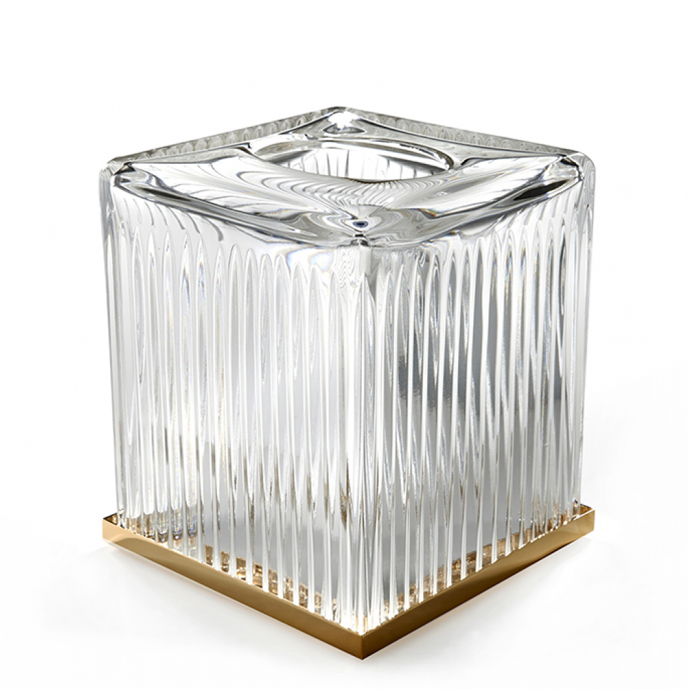 Контейнер для бумажных салфеток, 3SC, Elegance, настольный, шгв 130*130*150, цвет-золото матовое