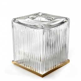 Контейнер для бумажных салфеток, 3SC, Elegance, настольный, шгв 130*130*150, цвет-золото матовое