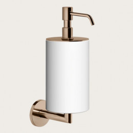 Дозатор для жидкого мыла, Gessi, шгв 75*128*243, цвет дозатора-Copper PVD/белый