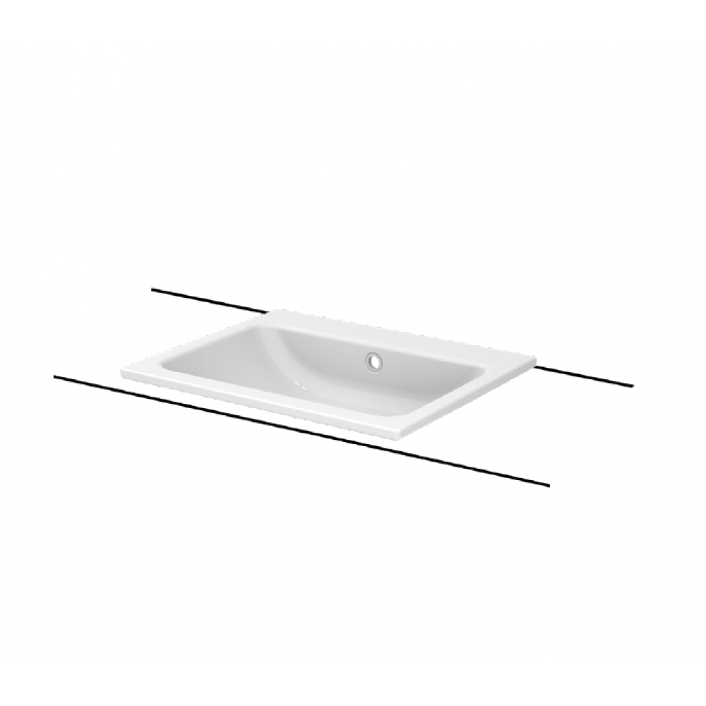 Раковина, Bette, BetteOne, шгв 600*495*130, отверстия для смесителя-1, BetteGlasur® Plus, цвет-белый