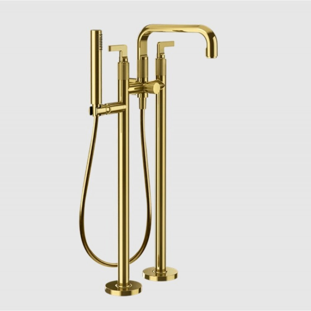 Смеситель для ванны и душа, Gessi, Inciso, цвет-Gold PVD