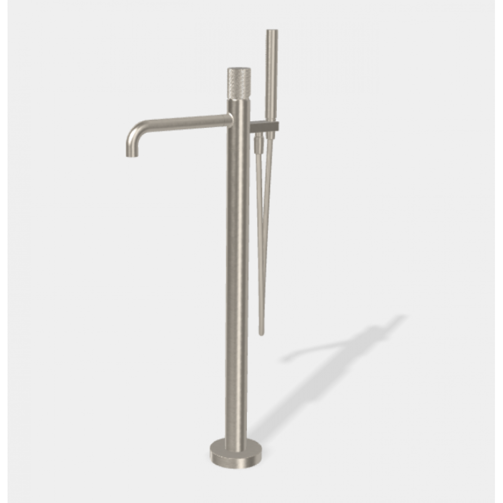 Смеситель для ванны и душа, Fima Carlo Frattini, Spillo Tech, V COLLECTION, цвет-никель брашированный