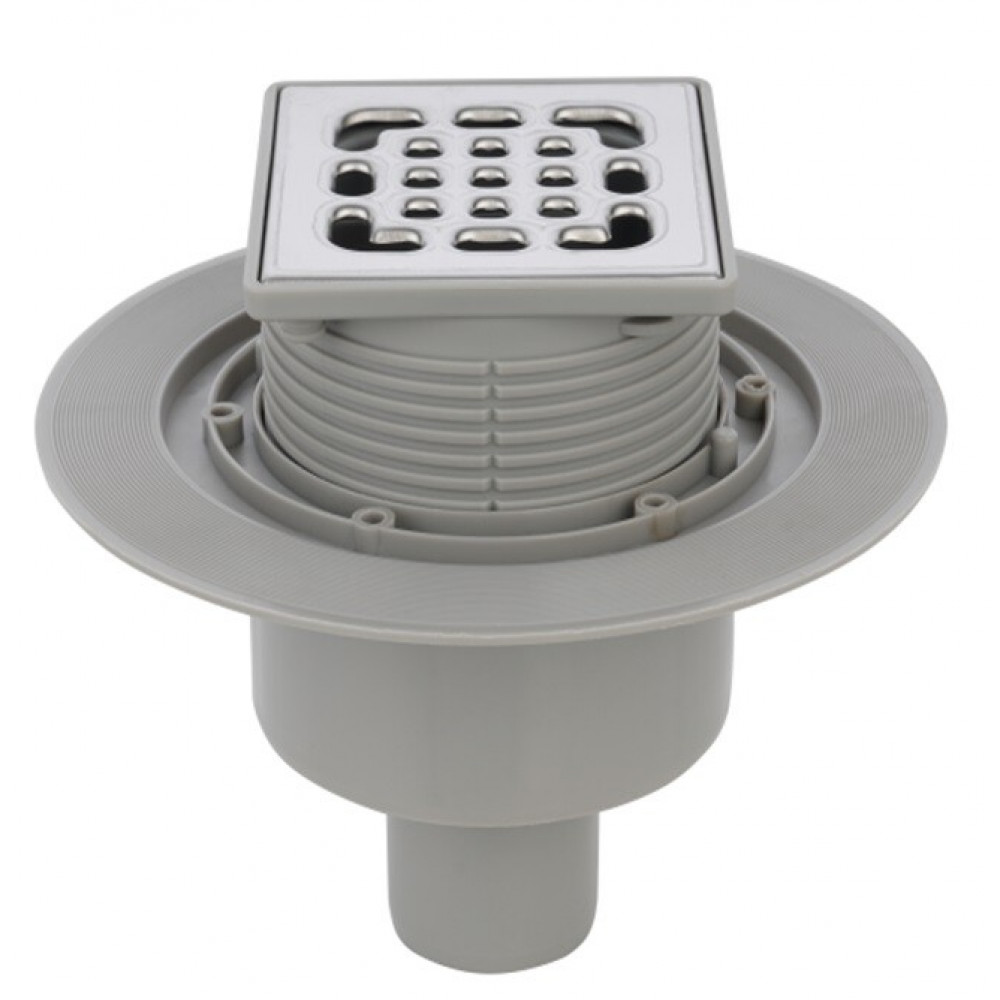 Трап, Splendy, Faith, вертикальный, DN-50, цвет решетки-хром