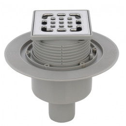 Трап, Splendy, Faith, вертикальный, DN-50, цвет решетки-хром