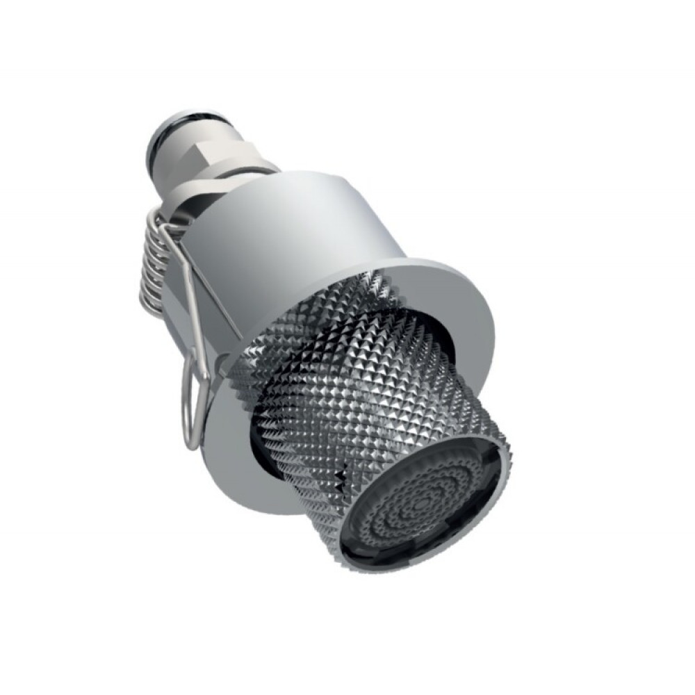 Микродуш, Fima Carlo Frattini, Waterdot, Texture G, скрытый с пружинным креплением, тип струи-дождь (Rain), цвет-никель брашированный