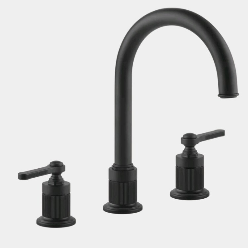 Смеситель для раковины, Gessi, VENTI20, цвет-черный матовый