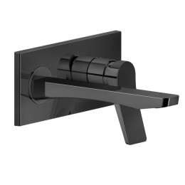 Смеситель для раковины, Gessi, Rilievo, цвет-Black Metal PVD