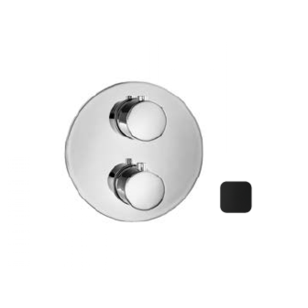 Смеситель для душа, Almar, Water Control Core, на 2 потребителя, цвет-черный матовый (Товар заказной, возврату не подлежит)