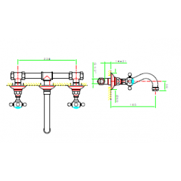 Смеситель для раковины, Nicolazzi, Cristallo Liberty, цвет-золото