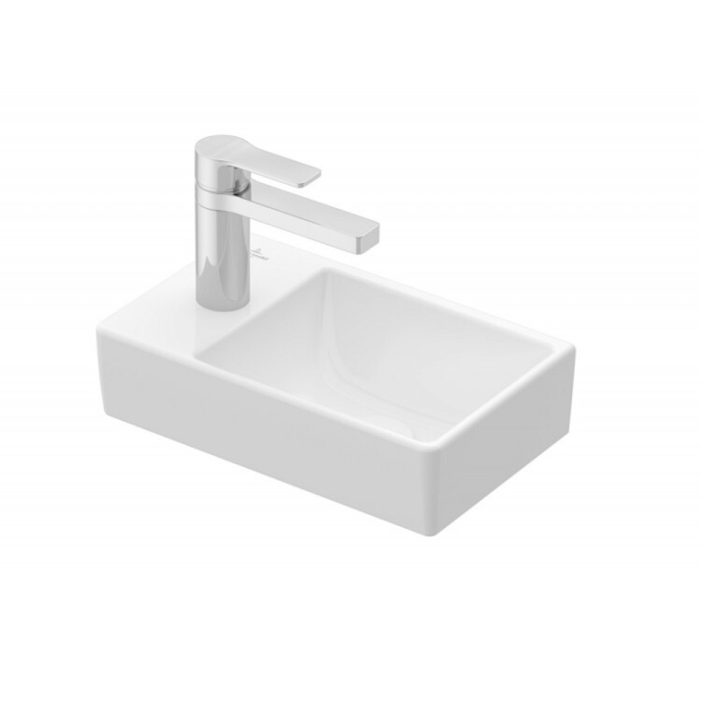 Раковина, Villeroy&Boch, Avento, шгв 360*220*90, отверстия для смесителя-1, цвет-альпийский белый