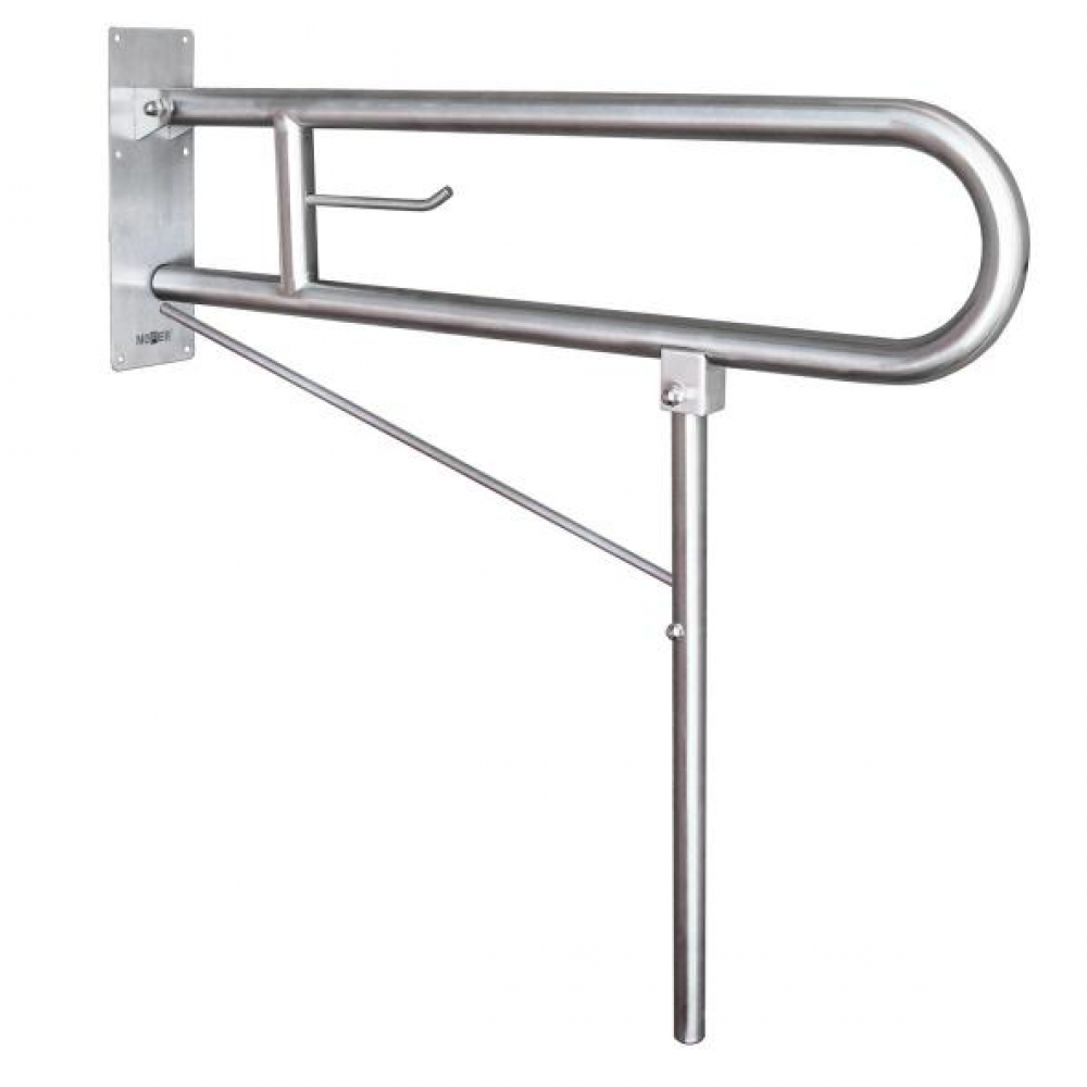 Поручень, Nofer, откидной, шгв 100*800*750, цвет-сталь
