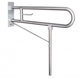 Поручень, Nofer, откидной, шгв 100*800*750, цвет-сталь