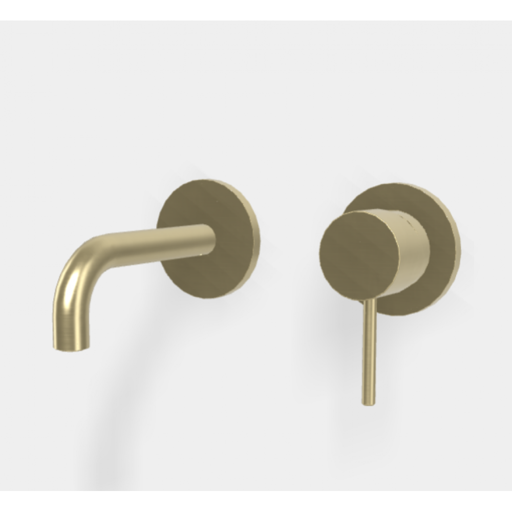 Смеситель для раковины, Fima Carlo Frattini, Spillo Up, цвет-брашированный шампань