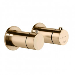 Смеситель для душа, Gessi, Anello, на 2 потребителя, цвет-Warm Bronze PVD