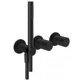 Смеситель для душа, Gessi, Habito Unito, на 2 потребителя, цвет-черный матовый