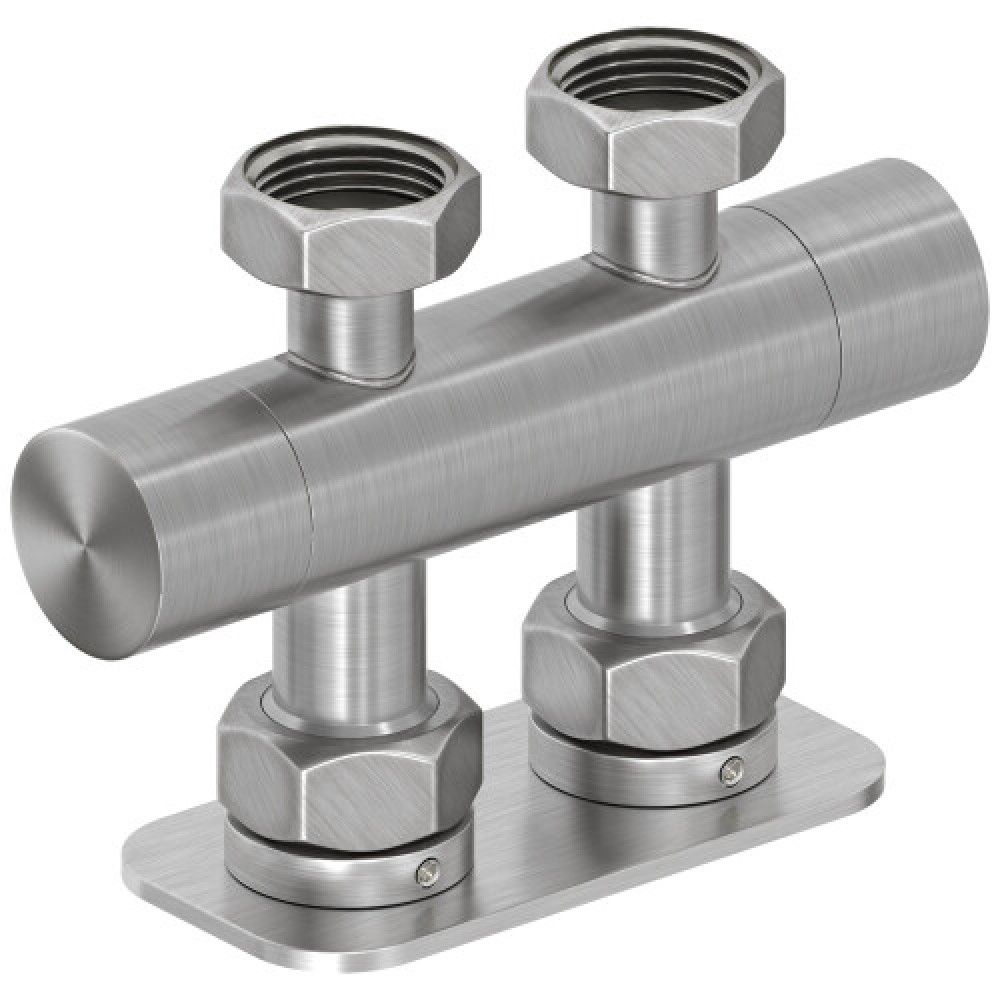 Вентиль, Сунержа, EU50, шгв 136*50*99, 2 х НГ G 3/4" / 2 х НГ G 3/4", прямой, цвет-сатин