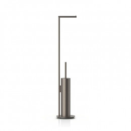 Стойка, бумагодержатель с ёршиком, Decor Walther, MIKADO, шгв 140*145*840, цвет колбы-Dark Metal Matt, цвет-Dark Metal Matt PVD