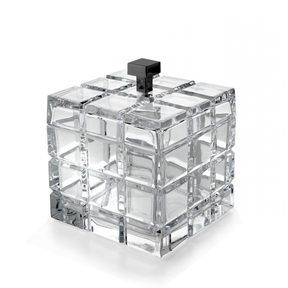 Контейнер, 3SC, Palace, настольный, шгв 115*110*135, цвет-никель сатинированный черный матовый