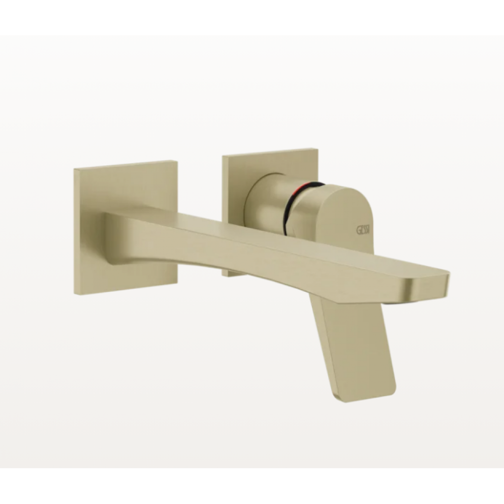 Смеситель для раковины, Gessi, Rilievo, цвет-Brushed Brass PVD
