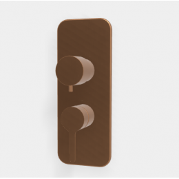 Смеситель для душа, Fima Carlo Frattini, Snap, на 2/3 потребителя, цвет-бронза брашированная янтарная