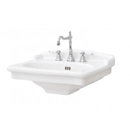 Раковина, Artceram, Hermitage, шгв 680*550*290, отверстия для смесителя-1 сквозное, 2 промаркированных, цвет-Glossy White