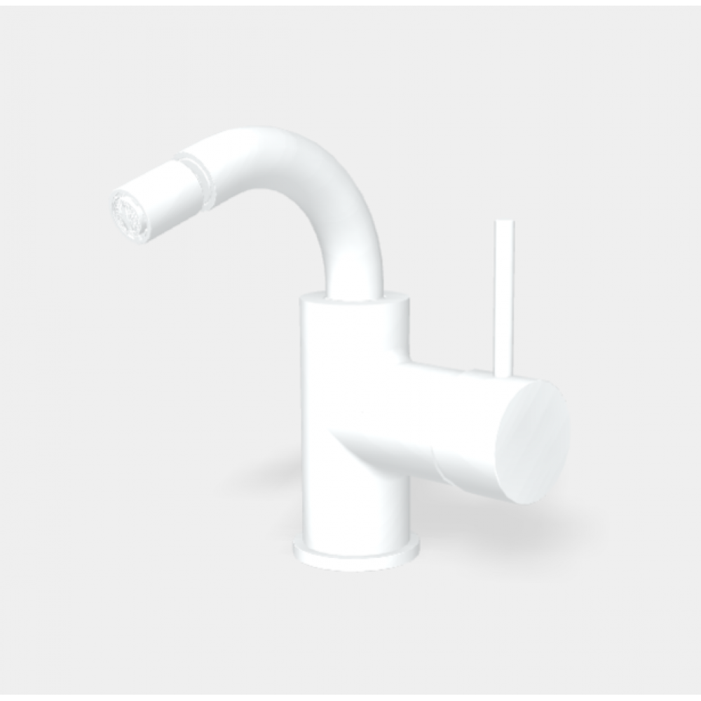 Смеситель для биде, Fima Carlo Frattini, Spillo Up, цвет-белый матовый