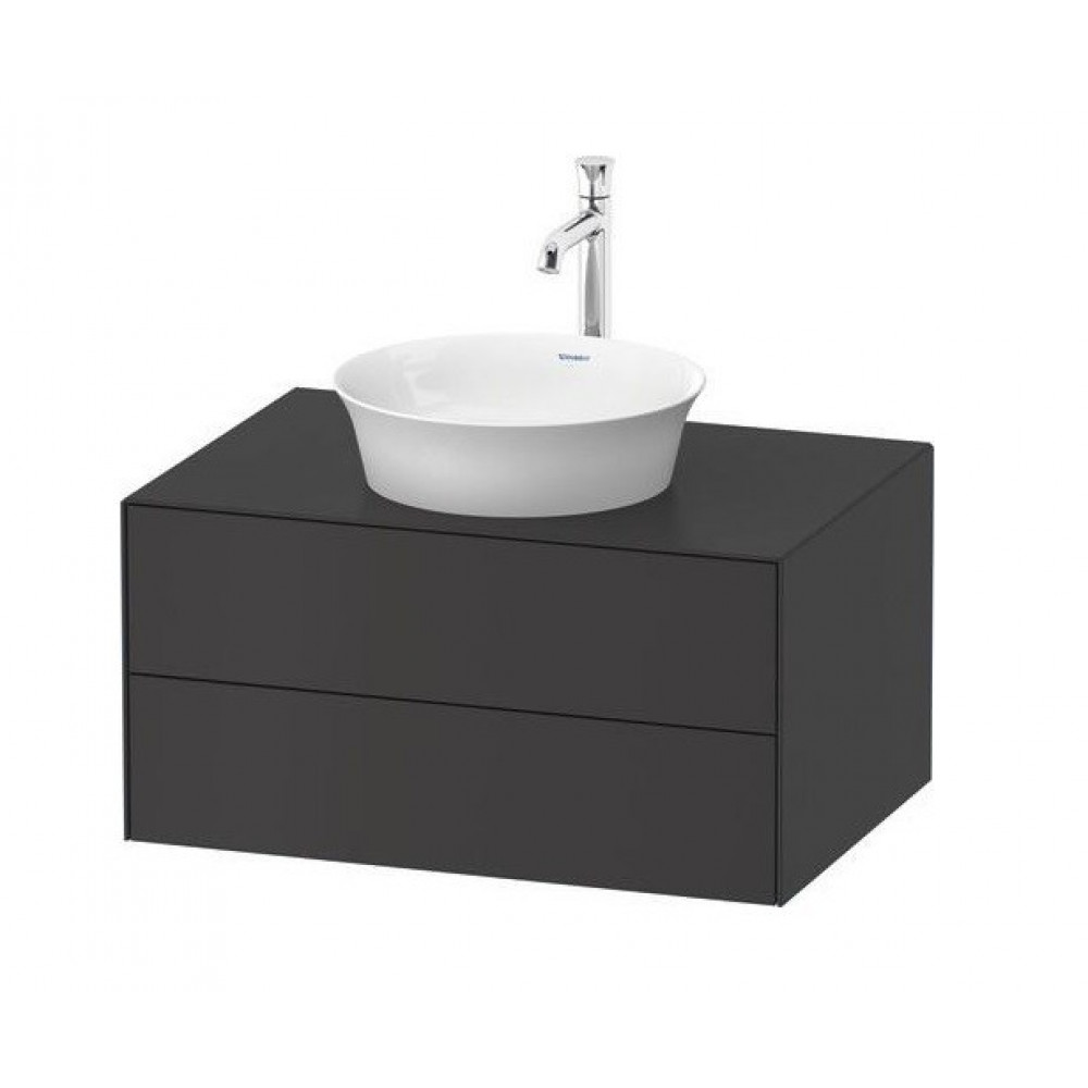 Тумба под раковину, Duravit, White Tulip, шгв 800*550*408, раковина-необходимо заказать, цвет-графит шелковисто-матовый (Graphite Satin Matt)