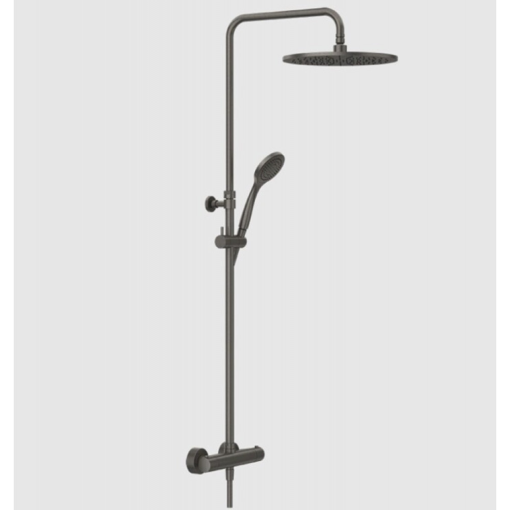 Душевая стойка, Gessi, Minimalistic shower, цвет-Black Metal Brushed PVD