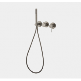 Смеситель для душа, Fima Carlo Frattini, Spillo Steel, на 2 потребителя, цвет-сталь