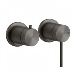 Смеситель для душа, Gessi, 316 Bath-Shower, на 2 потребителя, цвет-Black Metal Brushed PVD